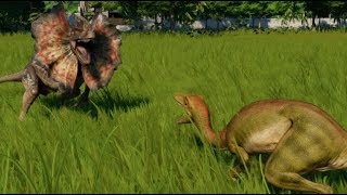 Troodon vs Velociraptor Deinonychus amp Dilophosaurus  Jurassic World Evolution 1080p 60FPS [upl. by Idoj]