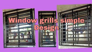 WINDOW GRILLS in tubular steel 1x1 simple design [upl. by Maxama979]