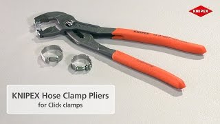 KNIPEX Hose Clamp Pliers for Click clamps 85 51 250 C [upl. by Nnylannej268]