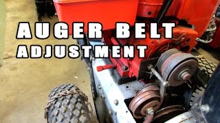 HOW TO ADJUST A SNOWBLOWER AUGER BELT TO THROW SNOW FARTHER [upl. by Analat]