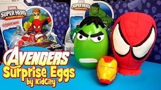 KidCity Opens Avengers PlayDoh Surprise Eggs [upl. by Solnit]