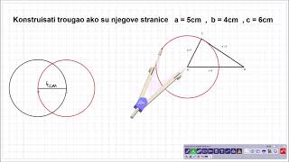 6 70 Konstrukcija trougla kod koga su poznate sve tri stranice [upl. by Hinkel517]