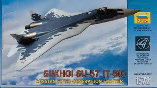 Zvezda 172 Sukhoi Su57 T50 with Digital Camo By Trevor [upl. by Hanavas]