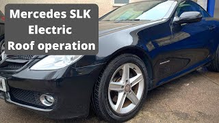 Mercedes SLK electric roof operation [upl. by Noicpesnoc]