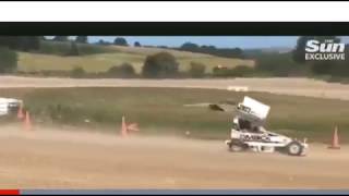 Roxanne Pallett stock car crash VIDEO [upl. by Rockie]