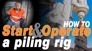 How to start and operate a Piling amp Drilling Rig in Low headroom [upl. by Pantheas966]