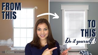 HOW TO INSTALL WINDOW CASING  DIY Window Trim Installation [upl. by Valentino]