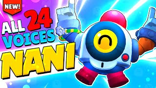 NEW Brawler NANI All 24 Voice Lines amp Animations with Captions  Brawl Stars Update [upl. by Swann]