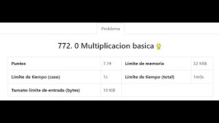 Resolviendo Multiplicación Básica en OmegaUp [upl. by Fairfield]