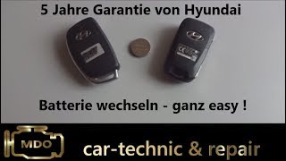 Hyundai Schlüssel Batterie wechseln  5 Jahre Garantie [upl. by Eadwine422]