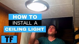 LED Ceiling Light Installation Flush Mount Project Source Fixture From Lowes DIY [upl. by Say]