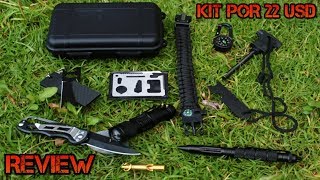 Kit De Supervivencia Muy Completo Por 22 USD ¿Vale La Pena REVIEW [upl. by Aruasi]