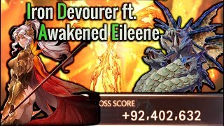 Seven Knights World Boss Iron Devourer 92M ft Awakened Eileene [upl. by Aramen605]