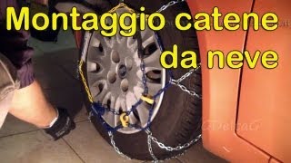 Come montare catene da neve how to mount snow chains sub [upl. by Millham543]