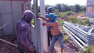 Bangun rumah dengan dinding EPS Sandwich Panel 4 [upl. by Fachanan835]