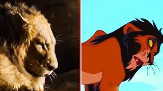 The Lion King Trailer 1 Side By Side Comparison 2019 Disney HD [upl. by Marlyn224]