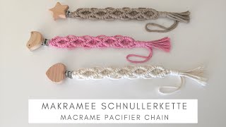 DIY  ANLEITUNG MAKRAMEE SCHNULLERKETTE  Tutorial Macrame Pacifier Chain ♡︎ [upl. by Mae526]