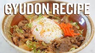 How to make Gyudon Japanese Beef Bowl Recipe [upl. by Taft]