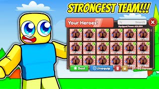 I Got A Full Team of STRONGEST Heroes in Anime Race Clicker [upl. by Lisk]