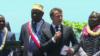 French President Emmanuel Macron visits island of Mayotte [upl. by Sugden641]