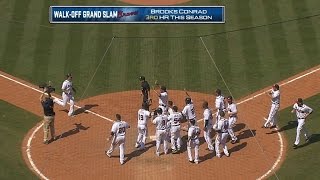 Conrads slam gives Braves walkoff win [upl. by Krein486]