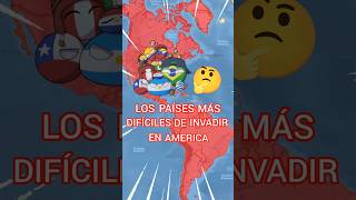 LOS PAÍSES MÁS DIFÍCILES DE INVADIR countryballs mapa curiosidades paises guerra [upl. by Annehs]