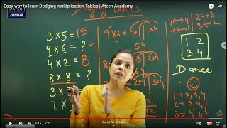 Easy way to learn Dodging multiplication Tables  Atech Academy [upl. by Notserp963]