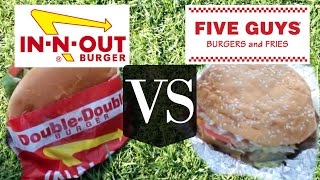 In N Out VS Five Guys  Versus BURGER edition [upl. by Wilde]