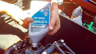 How To Change your Boat Oil Mercruiser Oil Change [upl. by Zehcnas849]