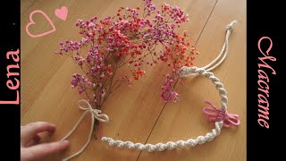 𝗠𝗮𝗰𝗿𝗮𝗺𝗲 with 𝗟𝗲𝗻𝗮  Makramee Herz mit Blumen  Macrame heart with Flowers [upl. by Uella392]