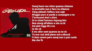 Geolier MONCLER Testo Lyrics [upl. by Ayhtak]