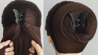 Prom Hairstyle With Butterfly Claw Clip  Latest Hairstyle For Ladies  Easy amp Simple Hairstyle [upl. by Iv581]