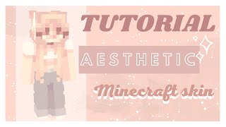 AESTHETIC Minecraft skin TUTORIAL  Speedpaint [upl. by Salita259]