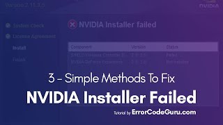 Fix NVIDIA Installer Failed  3 Methods [upl. by Fleur]