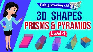 Prisms and Pyramids  Grade 3 amp 4 Math  TutWay [upl. by Nalek]