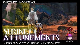 ★ Guild Wars 2 ★  How to get Shrine Waypoints in Sirens Landing [upl. by Juster717]