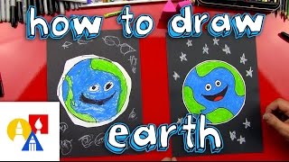 How To Draw Earth for young artists [upl. by Brothers]