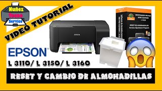 😱 Reset  Cambio de Almohadillas 🖨️ Impresora Epson 👉 L1250 L 3110 L3210 L 3150 L3250 L3160 L5290 [upl. by Osrit986]