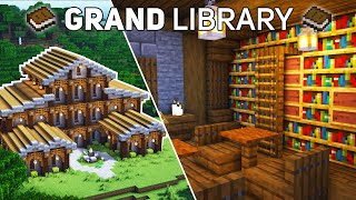 Minecraft Grand Library Tutorial how to build [upl. by Ferde94]