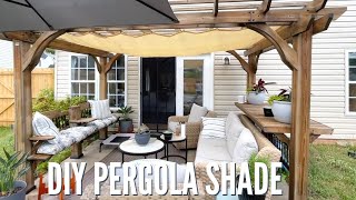 UNDER 100 RETRACTABLE PERGOLA SHADE DIY [upl. by Sezen]