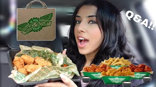 WINGSTOP QampA MUKBANG [upl. by Namyaw567]