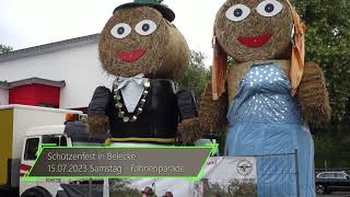 2023 Schützenfest in Belecke Samstag 15 Juli Fahnenparade Ehrungen [upl. by Lotsirhc]