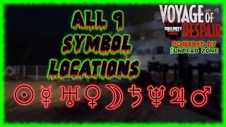 quotVoyage Of Despairquot ALL 9 Symbol Locations Walkthrough Guide COD Black Ops 4 Zombies [upl. by Aelc]