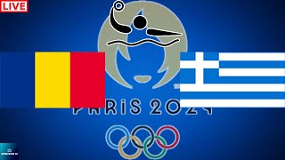 2024 PARIS OLYMPICS ROMANIA vs GREECE MENS WATER POLO LIVE GAME CAST amp CHAT [upl. by Deeann350]