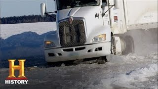 Ice Road Truckers Art Goes Through the Ice S9 E7  History [upl. by Clayson]