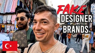 FAKE DESIGNER MARKET inside Istanbuls largest bazaar ğŸ‡¹ğŸ‡· [upl. by Naillimixam]