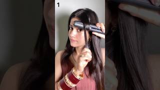 2 perfect ways to curl with straightener ✅😍  haircurling curls hairtutorial shorts [upl. by Ehudd305]