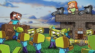 Minecraft  ZOMBIE BASE CHALLENGE  Zombie Horde Attacks Noob vs Pro [upl. by Skippy666]