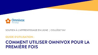 Comment utiliser Omnivox pour la première fois [upl. by Norabal114]