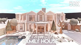 Cozy Winter Family House  Bloxburg Build [upl. by Leola576]